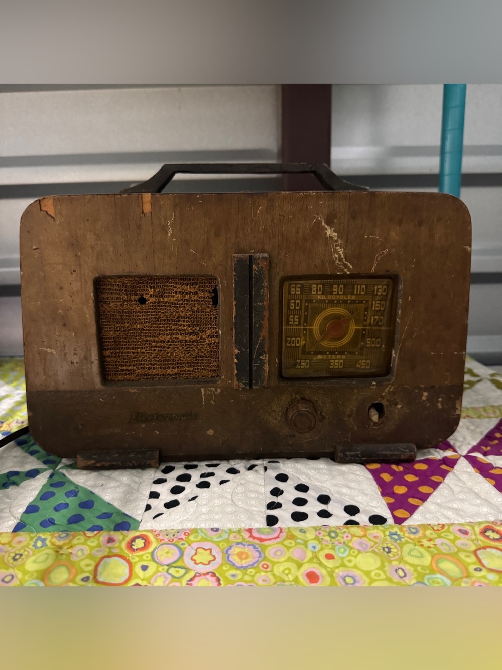 Vintage Brown Tube Radio 1942 Philco Transitone Model 42-PT-93 Wood Case As-I